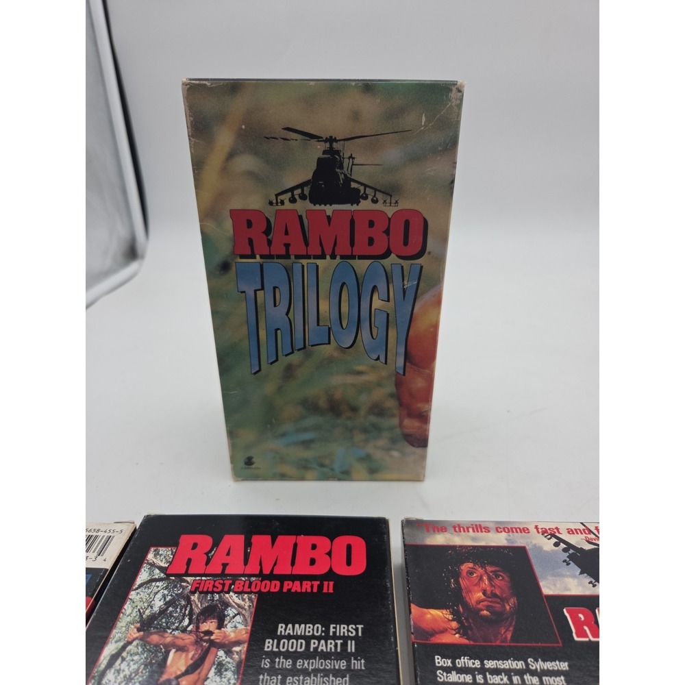 Rambo Trilogy VHS Parts 1 2 3 First Blood, First Blood Part II, Rambo III Tested - Picture 7 of 8